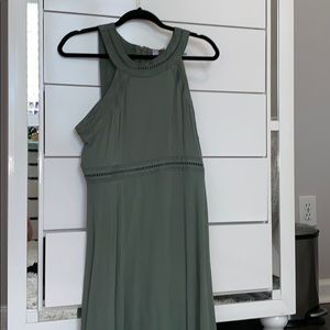 Green Fit and Flair Dress!